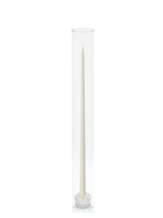 Ivory 55cm Taper Candles with Bella Vintage Glass Holders and Glass Sleeves - Set of 6