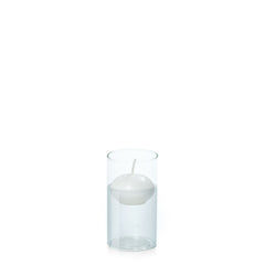 White 4cm Event Floating Candle in 5.8cm x 12cm Glass Pack of 1
