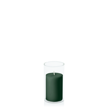 Forest 5cm x 7.5cm Pillar in 5.8cm x 12cm Glass Pack of 1