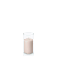 Nude 5cm x 7.5cm Pillar in 5.8cm x 12cm Glass