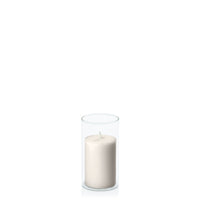 Stone 5cm x 7.5cm Pillar in 5.8cm x 12cm Glass