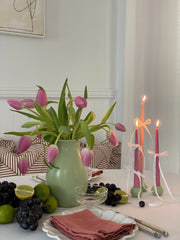 Pistachio Posey Ceramic 25cm Taper Candle Holder - Medium Pack of 1