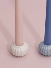 Lace Posey Ceramic 25cm Taper Candle Holder - Small Pack of 1