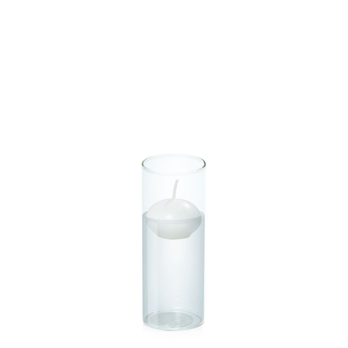 White 4cm Event Floating Candle in 5.8cm x 15cm Glass Pack of 1