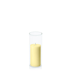 Lemon 5cm x 10cm Pillar in 5.8cm x 15cm Glass Pack of 1