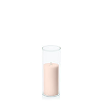 Nude 5cm x 10cm Pillar in 5.8cm x 15cm Glass
