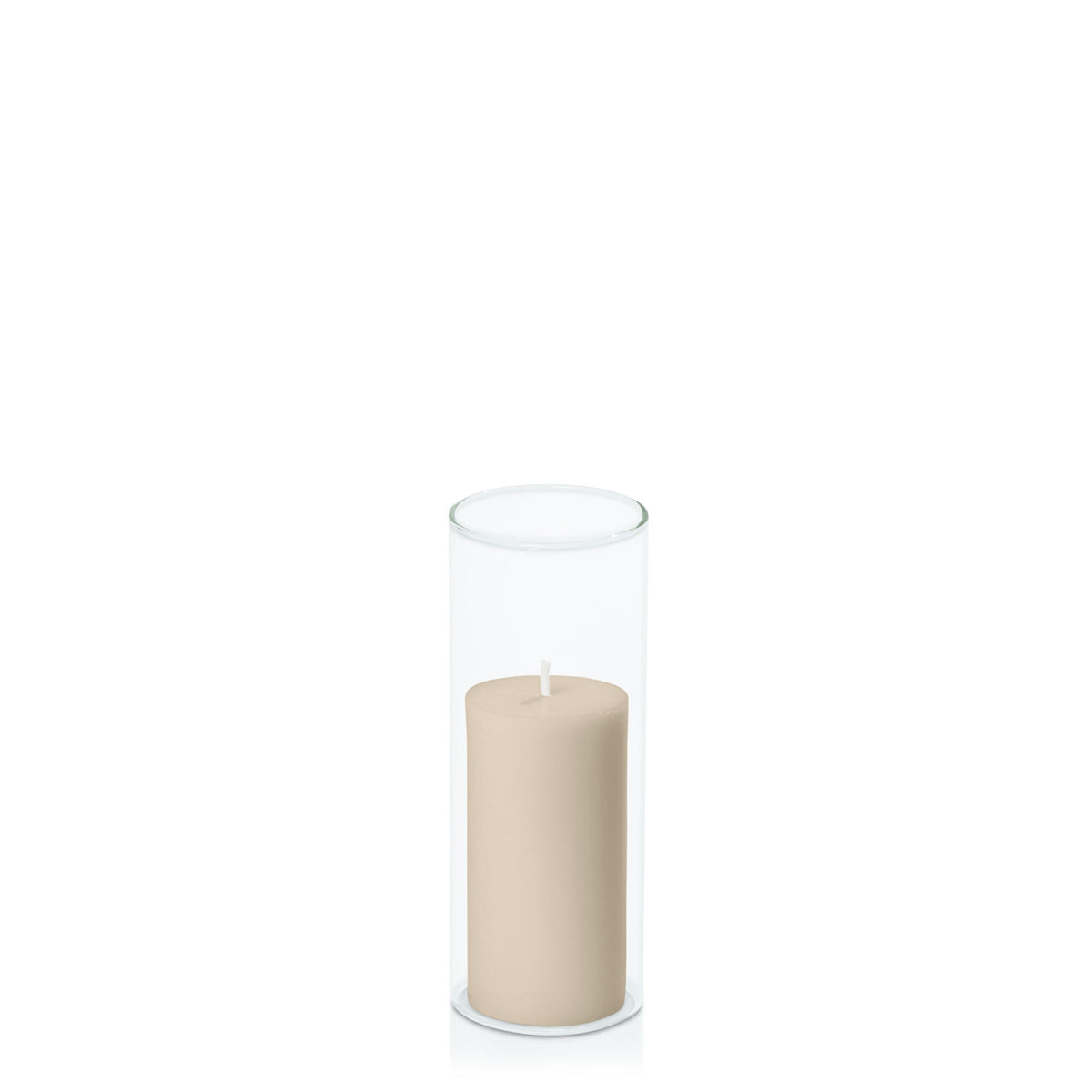 Sandstone 5cm x 10cm Pillar in 5.8cm x 15cm Glass Pack of 1
