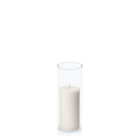 Stone 5cm x 10cm Pillar in 5.8cm x 15cm Glass