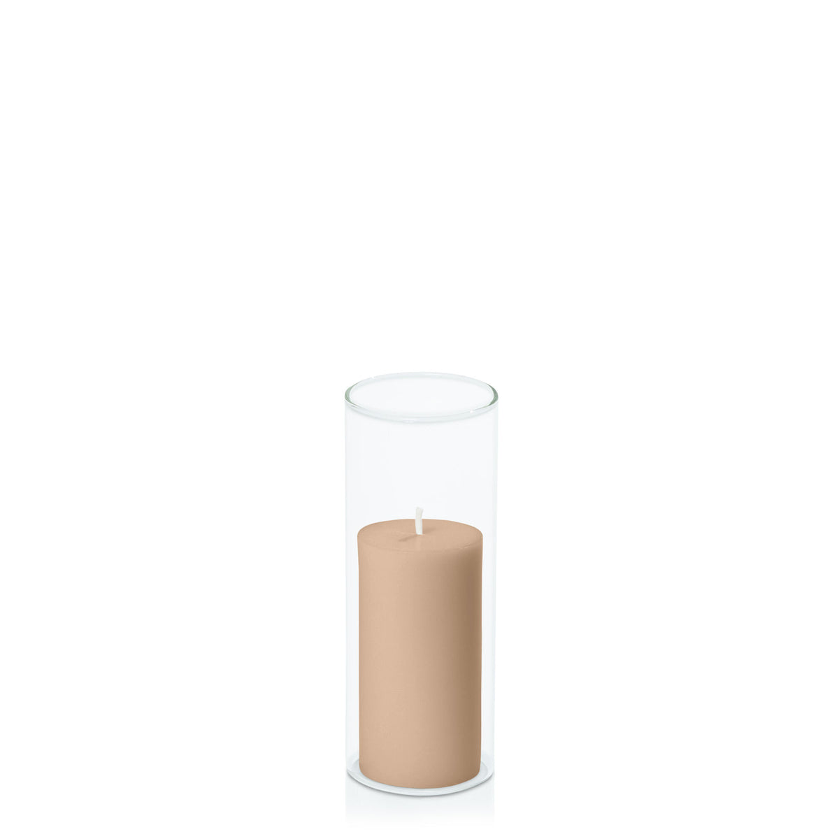 Toffee 5cm x 10cm Pillar in 5.8cm x 15cm Glass Pack of 1
