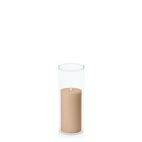 Toffee 5cm x 10cm Pillar in 5.8cm x 15cm Glass