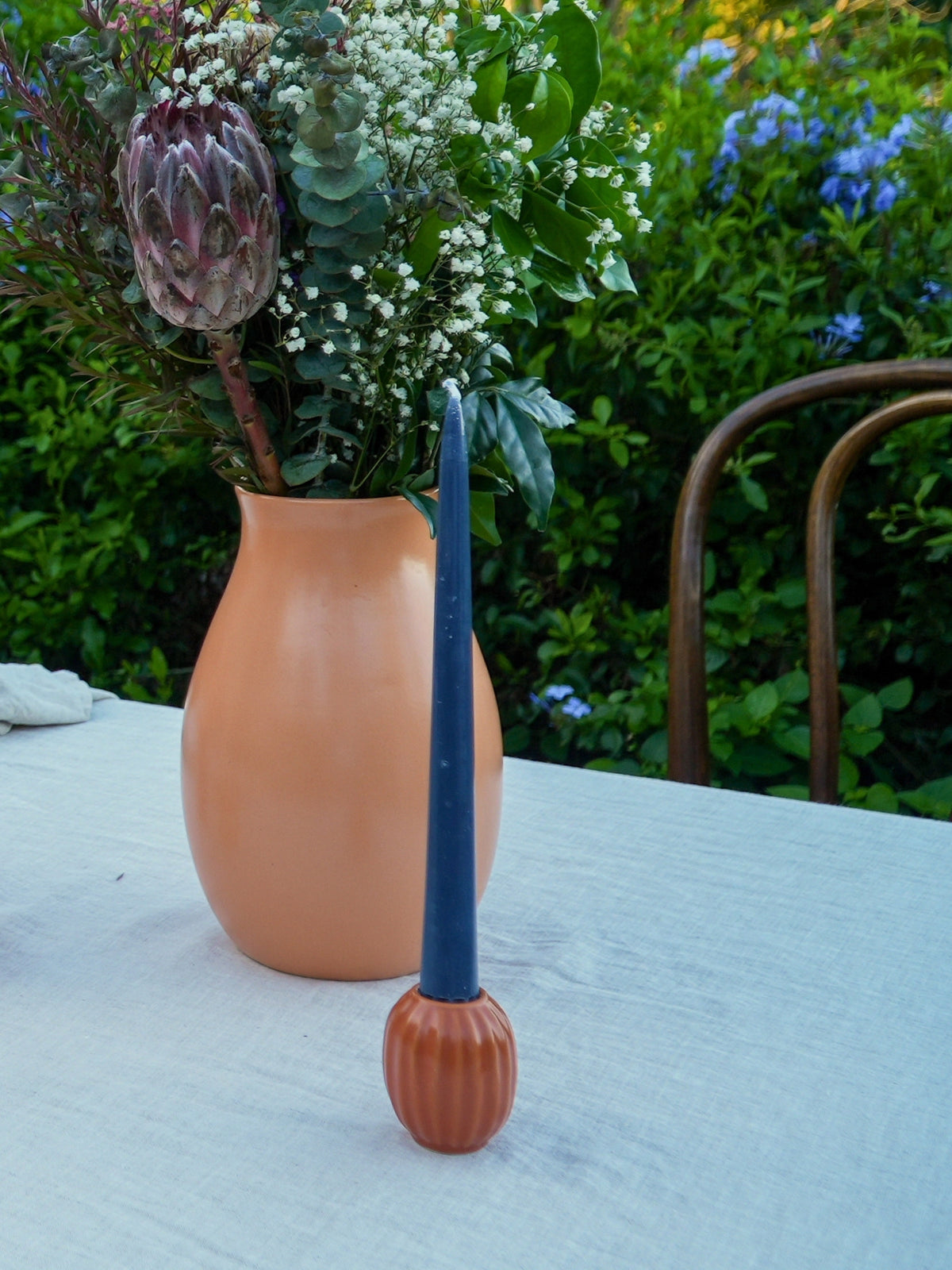 Spice Posey Ceramic 25cm Taper Candle Holder - Large Pack of 1