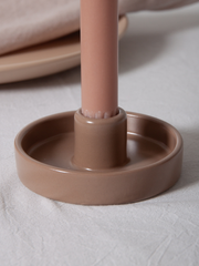 Mocha Amara Ceramic Candle Holder - Medium Pack of 1