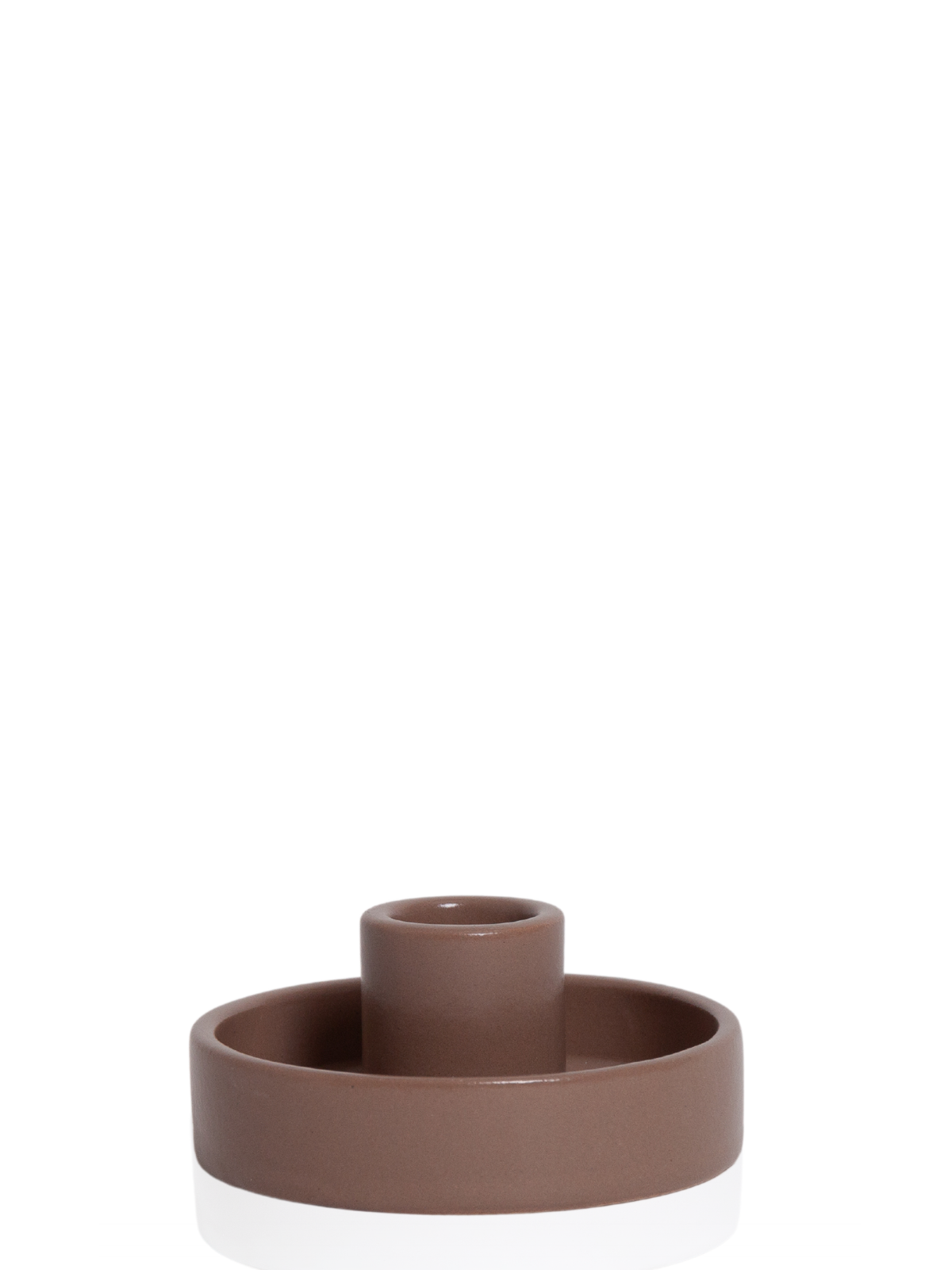 Mocha Amara Ceramic Candle Holder - Small