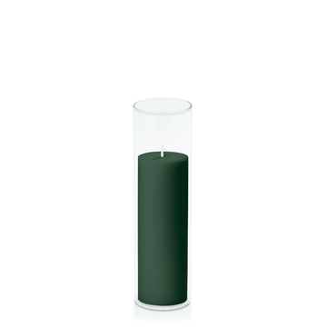 Forest 5cm x 15cm Pillar in 5.8cm x 20cm Glass Pack of 1