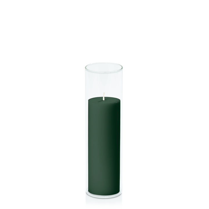 Forest 5cm x 15cm Pillar in 5.8cm x 20cm Glass Pack of 1