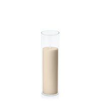 Sandstone 5cm x 15cm Pillar in 5.8cm x 20cm Glass