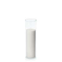 Stone 5cm x 15cm Pillar in 5.8cm x 20cm Glass