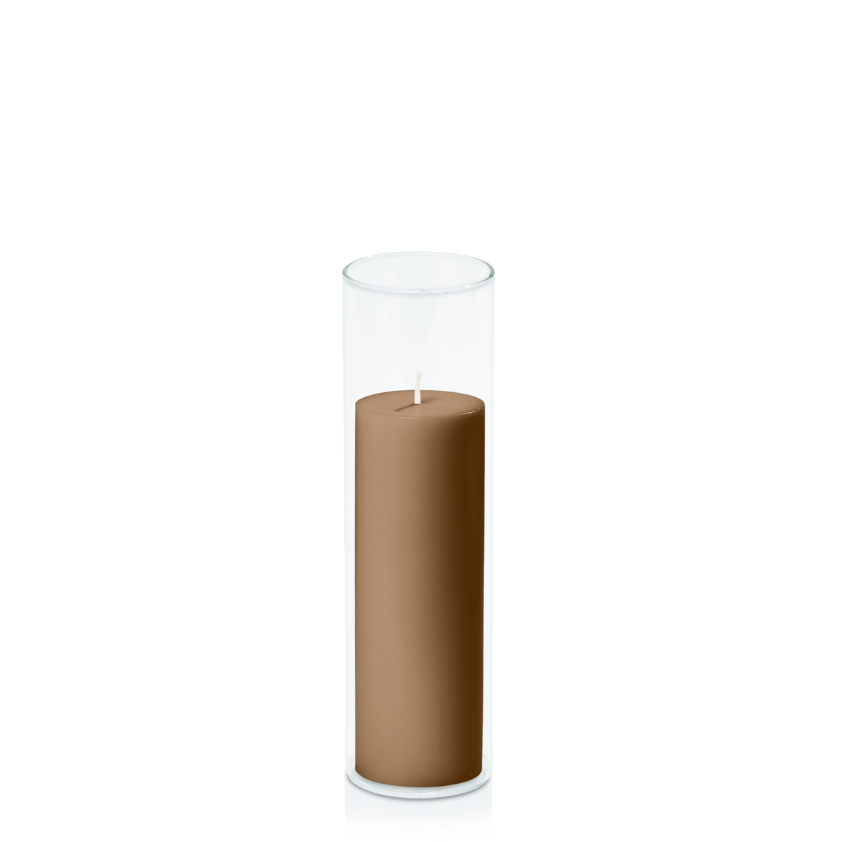 Tiramisu 5cm x 15cm Pillar in 5.8cm x 20cm Glass Pack of 1