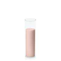 Vintage Blush 5cm x 15cm Pillar in 5.8cm x 20cm Glass