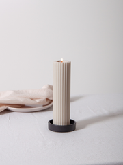 Ink Zara Ceramic Pillar Candle Holder - Small Pack of 1