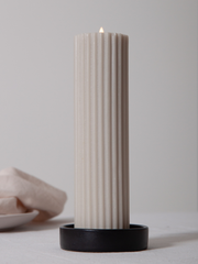 Ink Zara Ceramic Pillar Candle Holder - Small Pack of 1