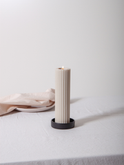 Ink Zara Ceramic Pillar Candle Holder - Small Pack of 1