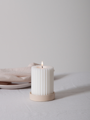 Macaron Zara Ceramic Pillar Candle Holder - Small Pack of 1