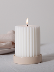 Macaron Zara Ceramic Pillar Candle Holder - Small Pack of 1