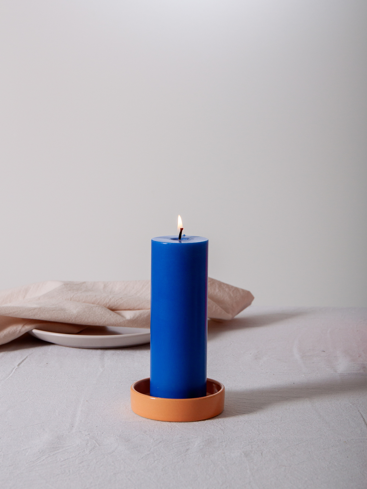 Nectar Zara Ceramic Pillar Candle Holder - Small Pack of 1