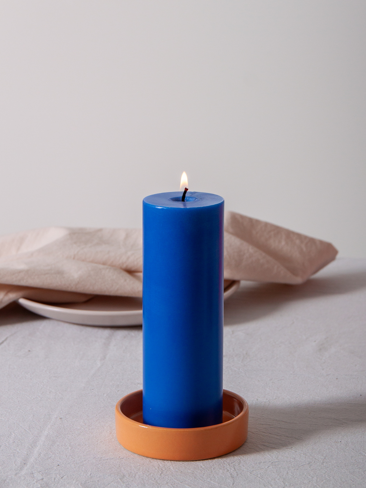 Nectar Zara Ceramic Pillar Candle Holder - Small Pack of 1