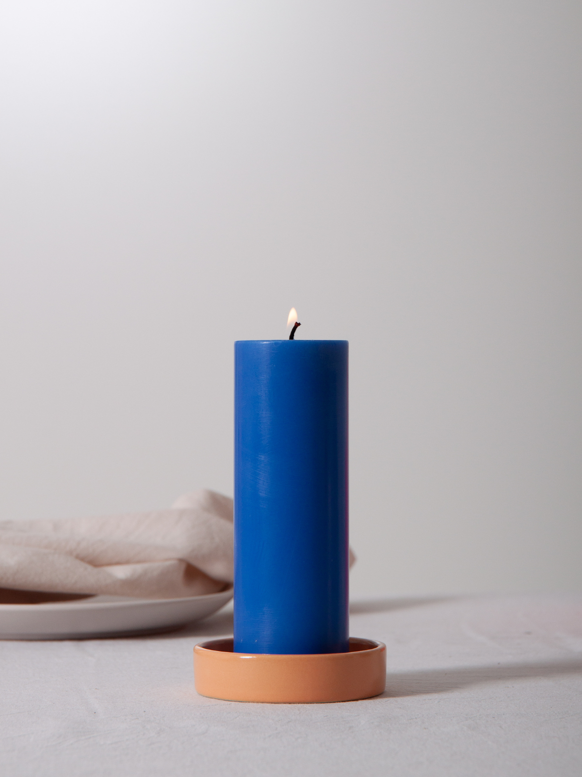 Nectar Zara Ceramic Pillar Candle Holder - Small Pack of 1