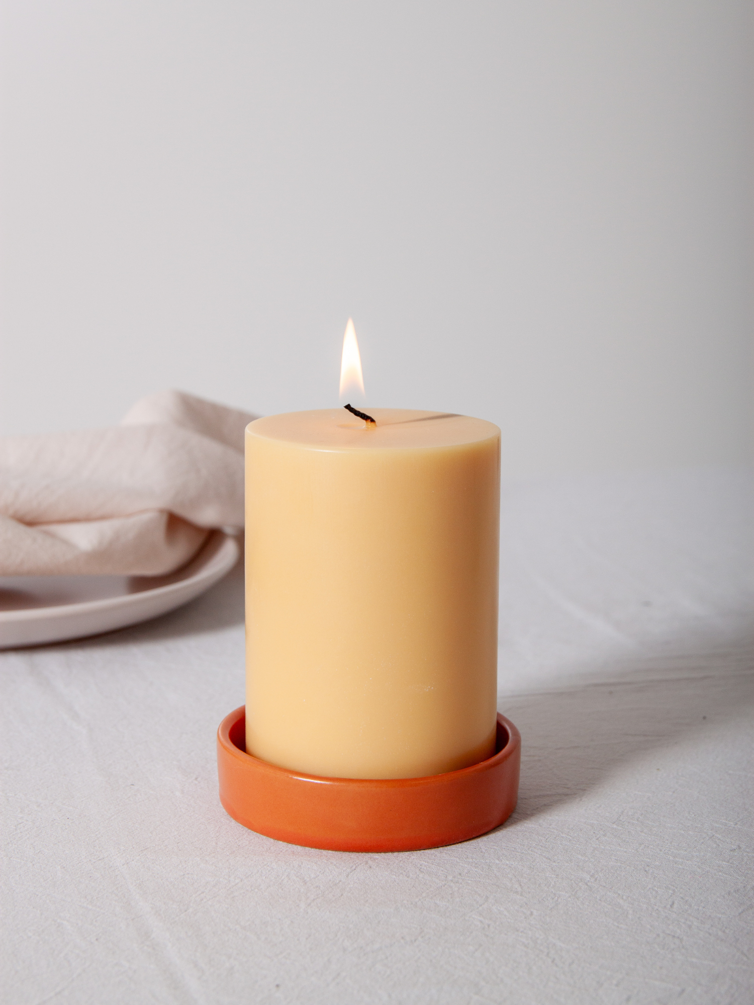 Spice Zara Ceramic Pillar Candle Holder - Small Pack of 1