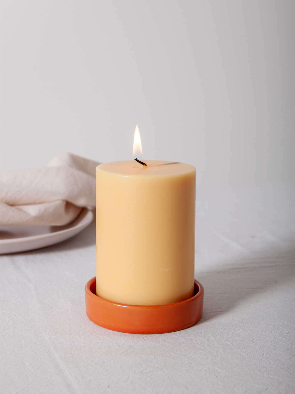 Spice Zara Ceramic Pillar Candle Holder - Small Pack of 1