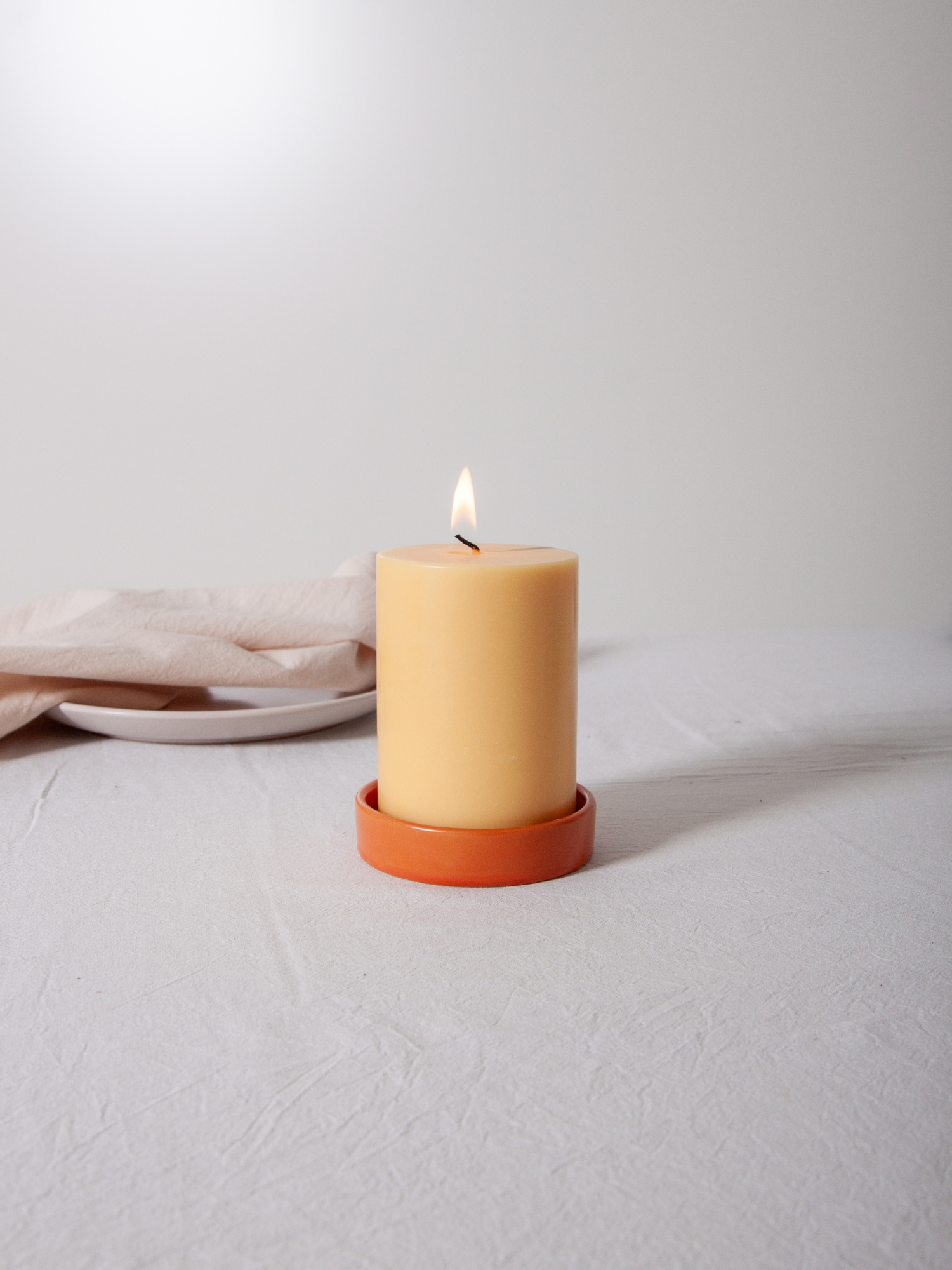 Spice Zara Ceramic Pillar Candle Holder - Small Pack of 1