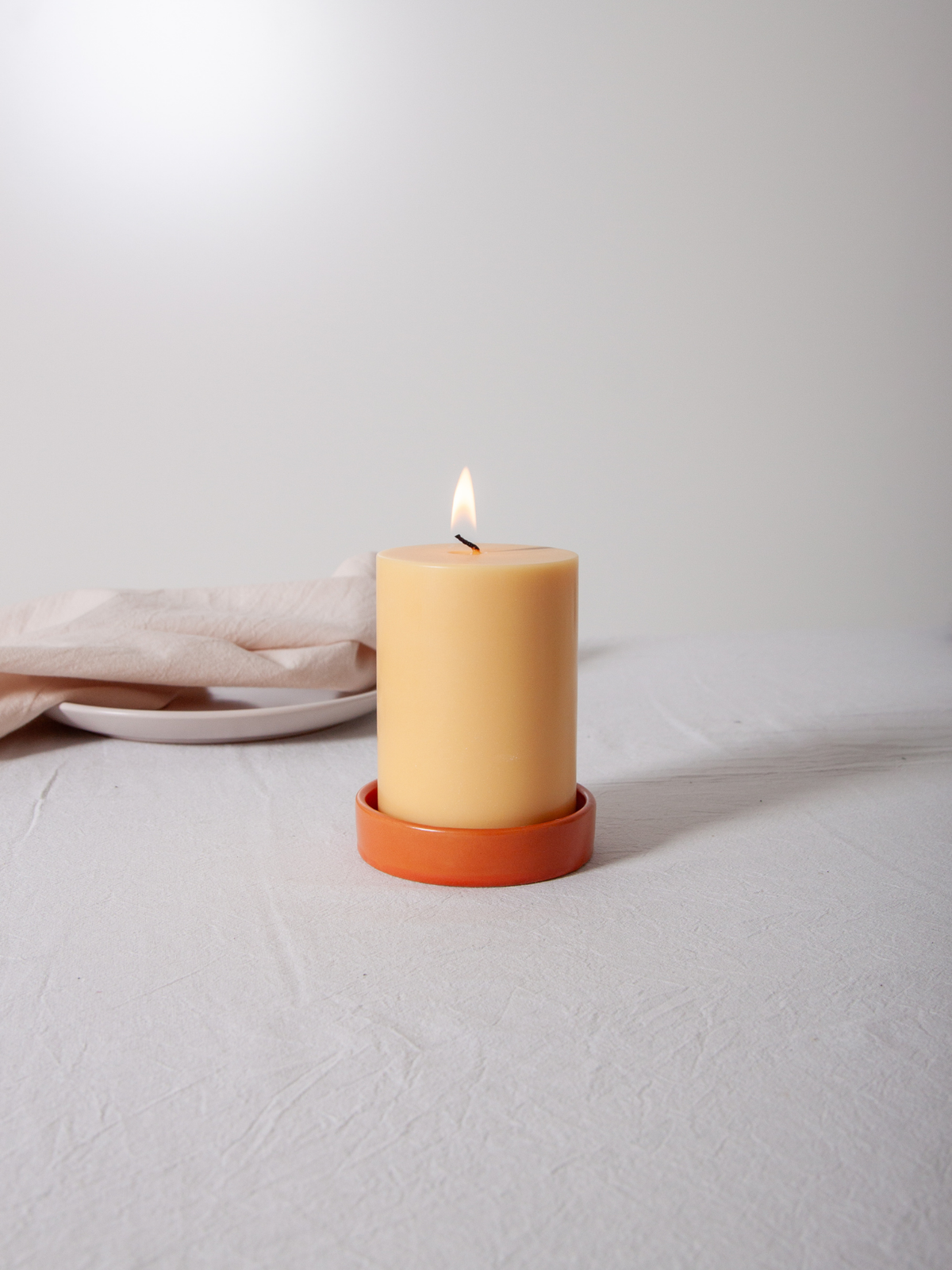 Spice Zara Ceramic Pillar Candle Holder - Small Pack of 1