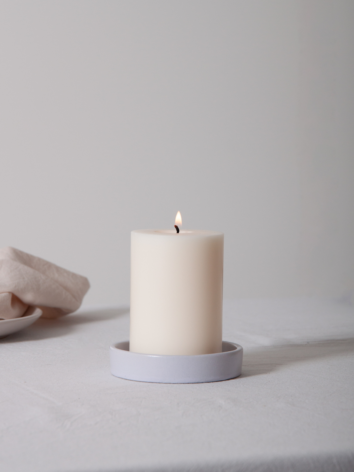 Wisteria Zara Ceramic Pillar Candle Holder - Small Pack of 1