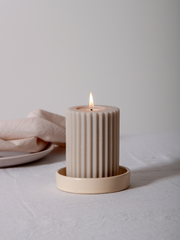 Alabaster Zara Ceramic Pillar Candle Holder - Medium Pack of 1