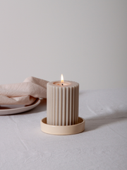 Alabaster Zara Ceramic Pillar Candle Holder - Medium Pack of 1