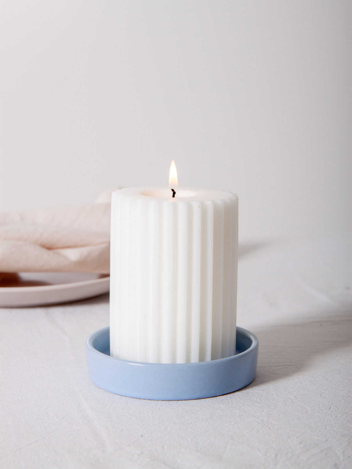 Bermuda Zara Ceramic Pillar Candle Holder - Medium Pack of 1