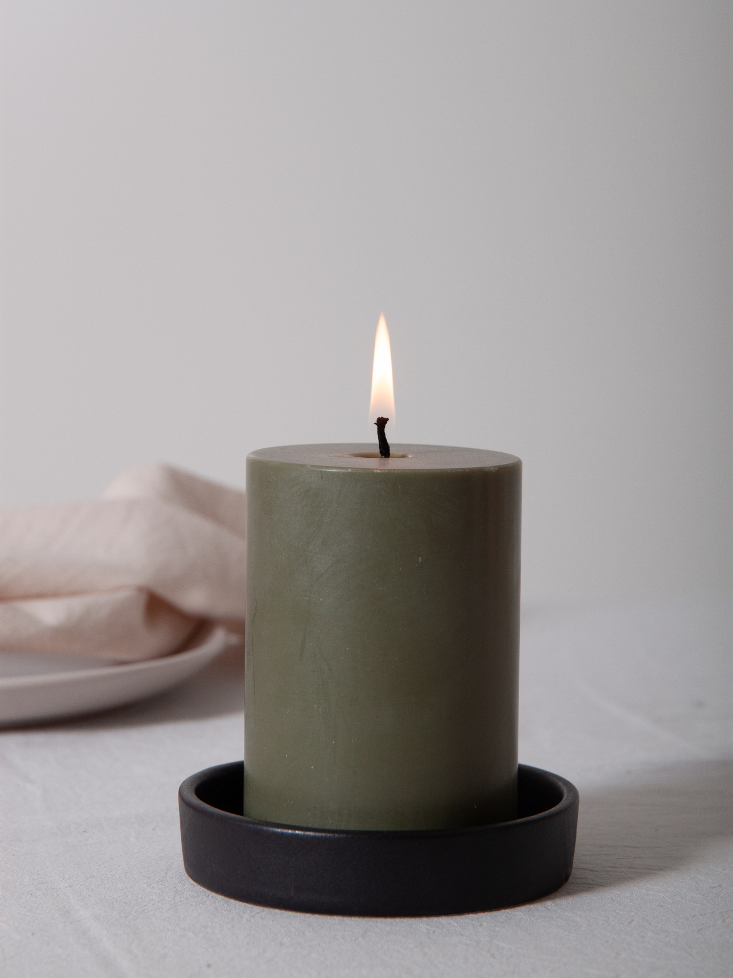 Ink Zara Ceramic Pillar Candle Holder - Medium Pack of 1