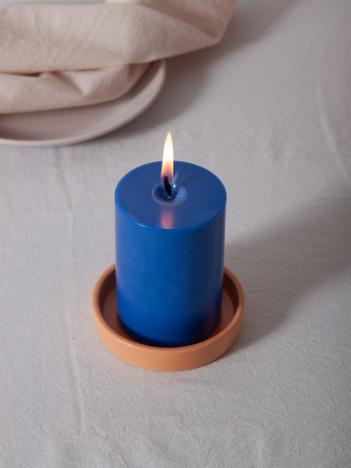 Nectar Zara Ceramic Pillar Candle Holder - Medium Pack of 1