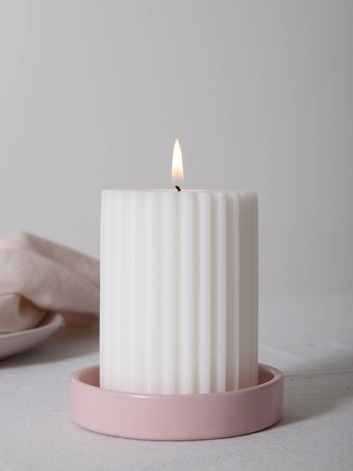 Primrose Zara Ceramic Pillar Candle Holder - Medium Pack of 1