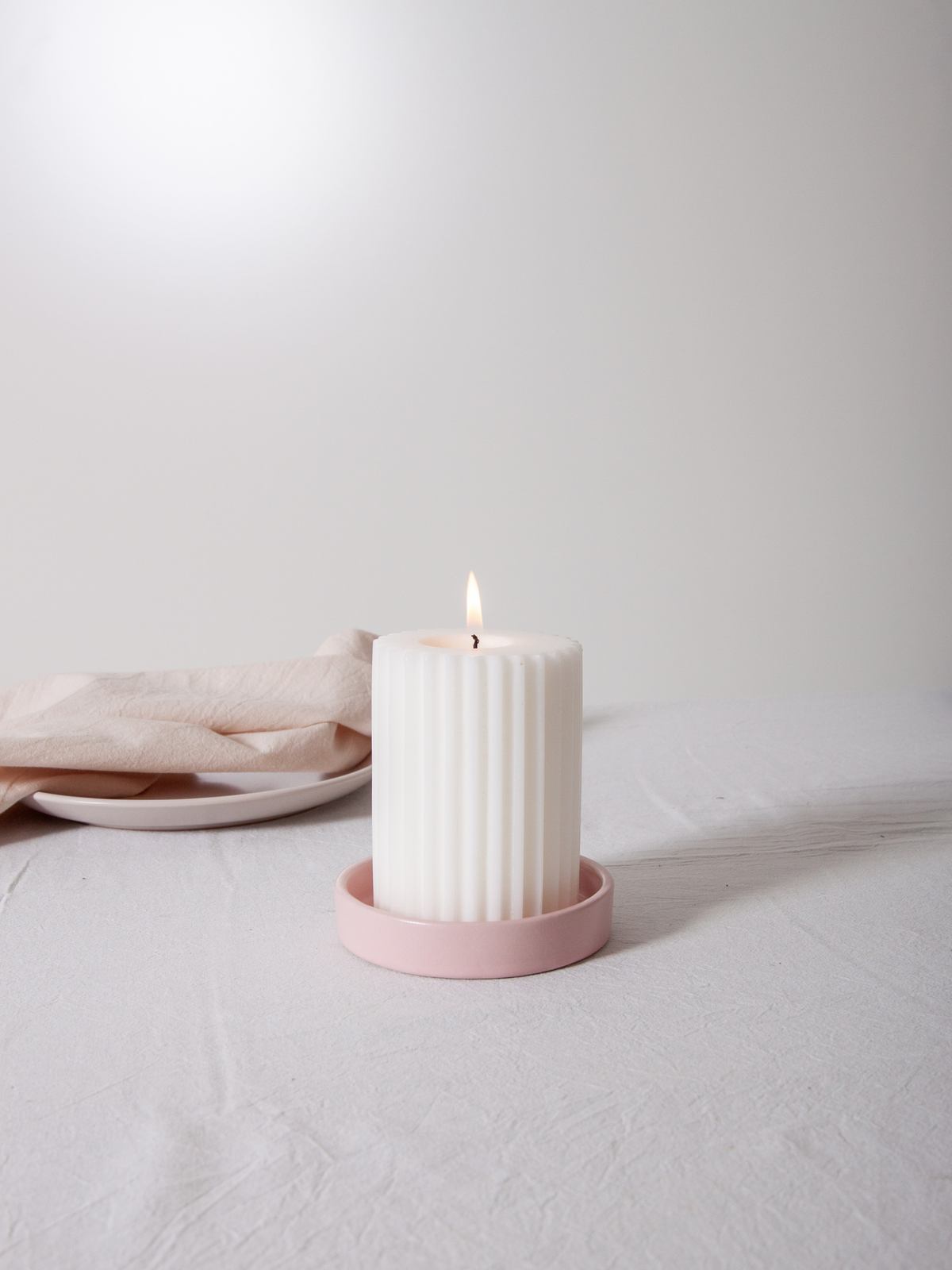 Primrose Zara Ceramic Pillar Candle Holder - Medium Pack of 1