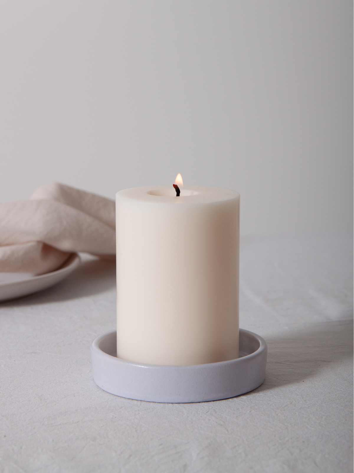 Wisteria Zara Ceramic Pillar Candle Holder - Medium Pack of 1