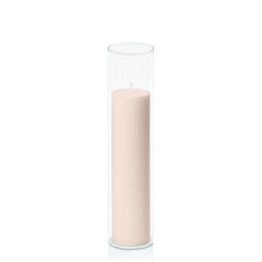 Nude 5cm x 20cm Pillar in 5.8cm x 25cm Glass Pack of 1