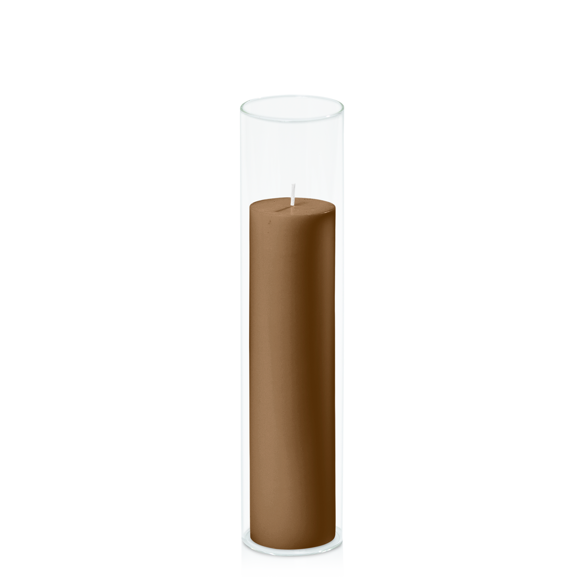 Tiramisu 5cm x 20cm Pillar in 5.8cm x 25cm Glass Pack of 1