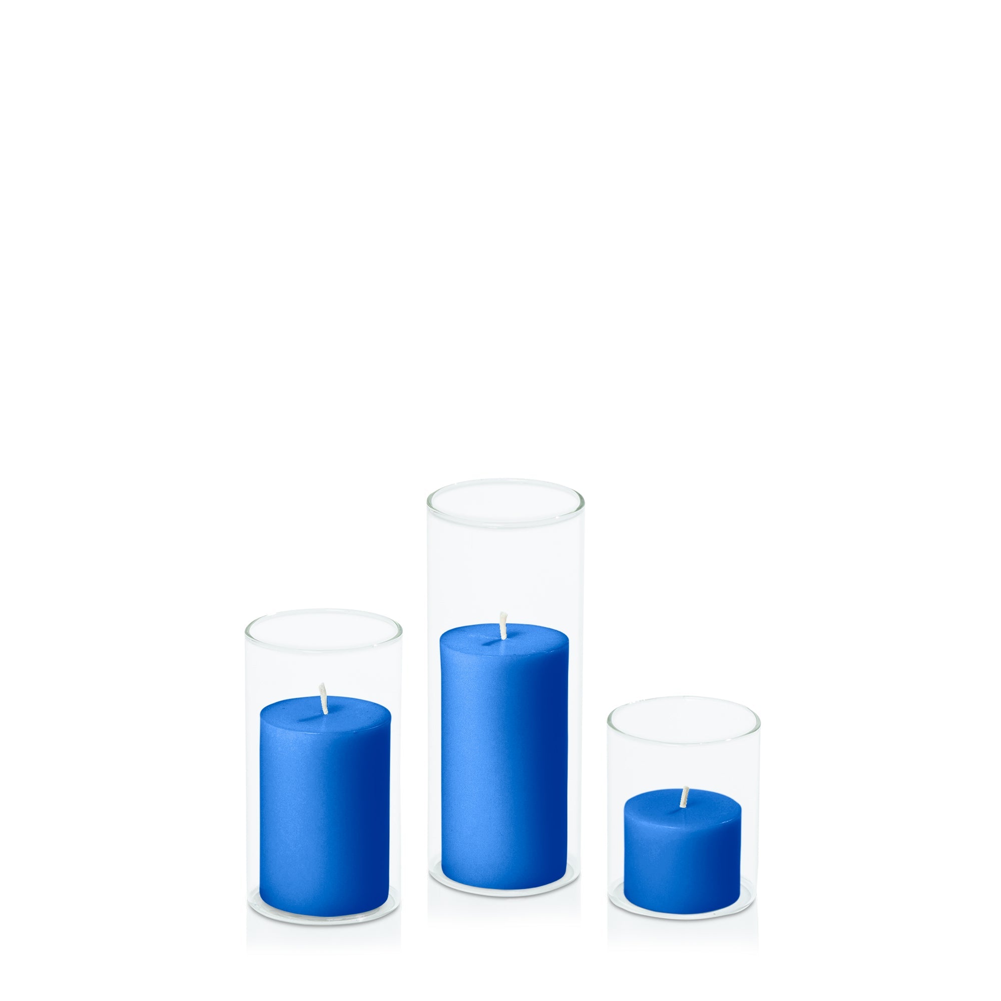Capri 5cm Pillar in 5.8cm Glass, Sm - Set of 6
