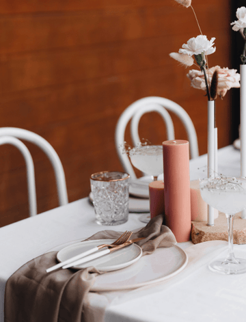 Sandstone 5cm Pillar in 5.8cm Glass, Lg - Set of 6