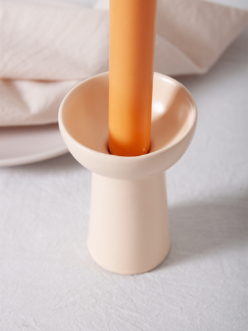 Macaron Romy Ceramic Candle Holder - Medium Pack of 1