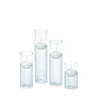 White 4cm Event Floating Candle in 5.8cm Glass, Med - Set of 6